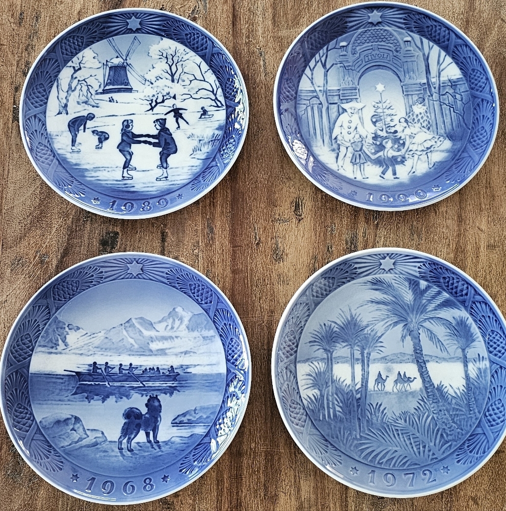 Lot of 4 ✨ Royal Copenhagen Christmas Plates – Collectible Porcelain ✨